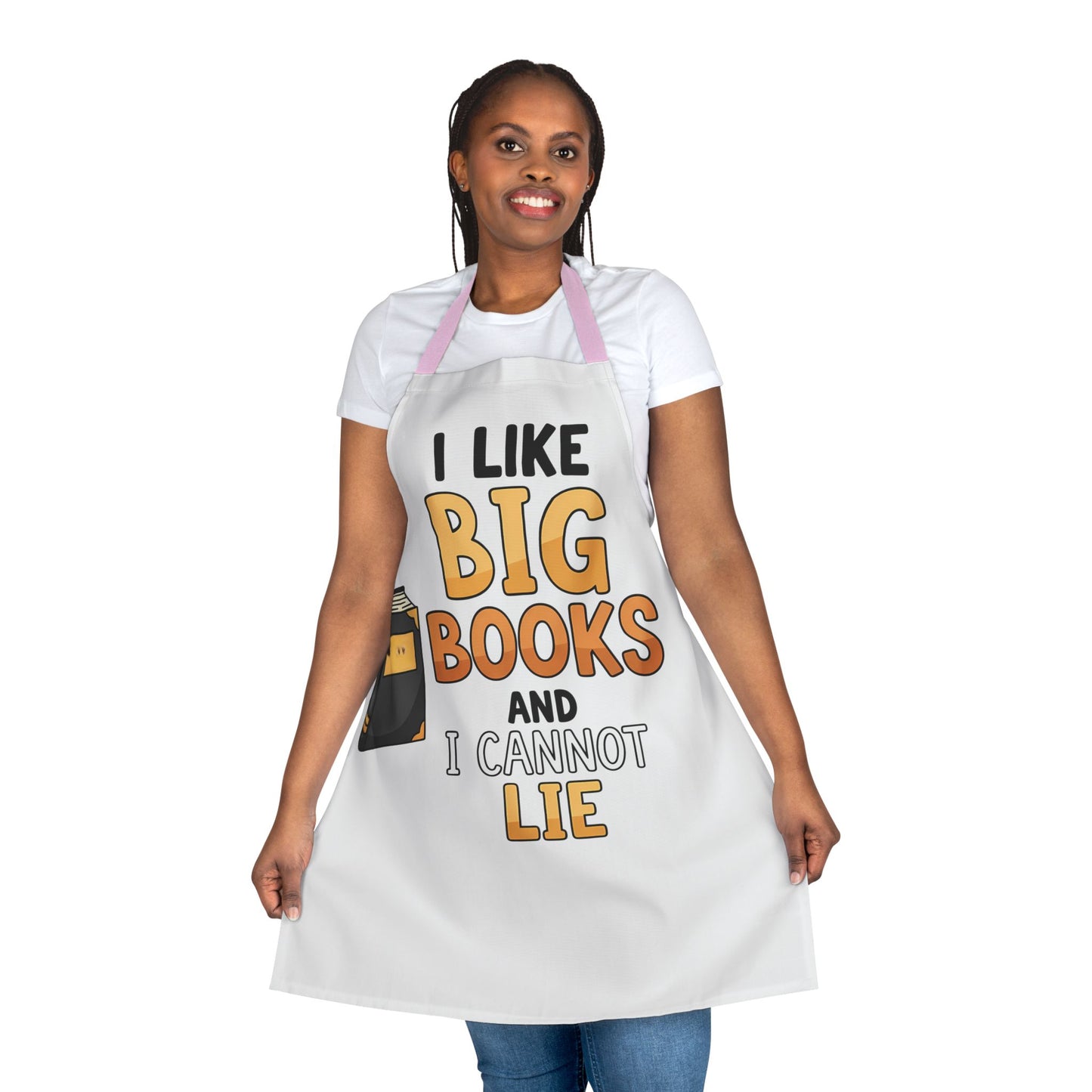 Book Lover Apron — "I Like Big Books and I Cannot Lie" Novelty Kitchen Apron