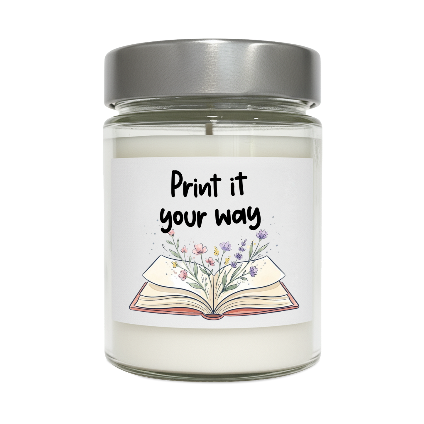 Personalizable 'The Sweet Smell of Books' Soy Wax Candle - 9oz Jar