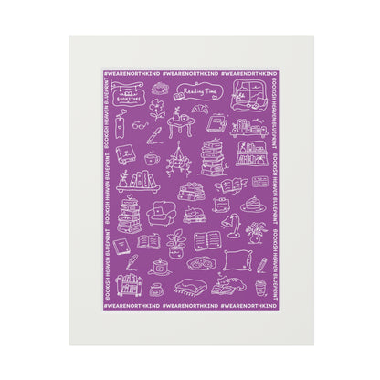 Fine Art Print — "Blueprint for Bookish Heaven" Passepartout Frame