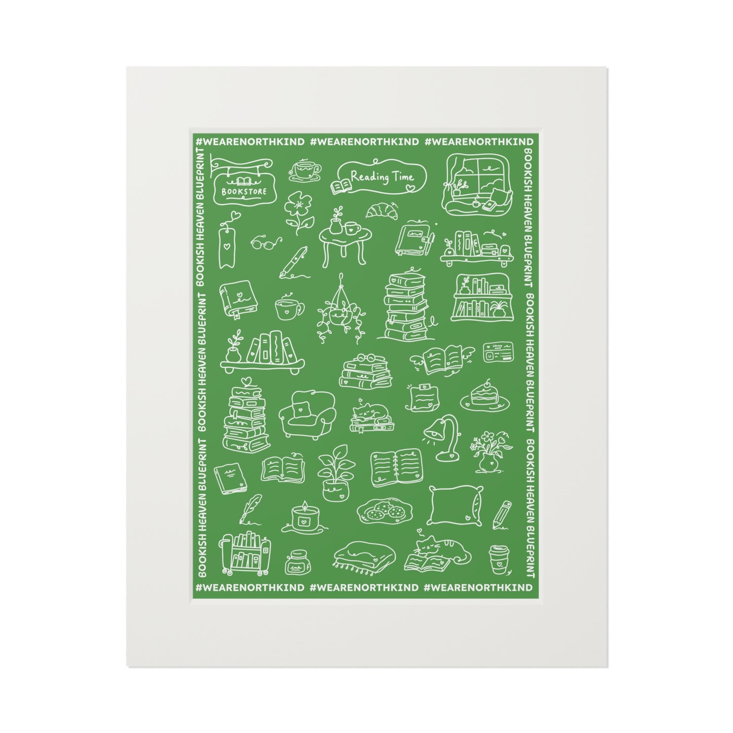 Bookish Heaven Fine Art Print (Passepartout Frame)