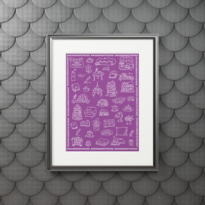 Fine Art Print — "Blueprint for Bookish Heaven" Passepartout Frame