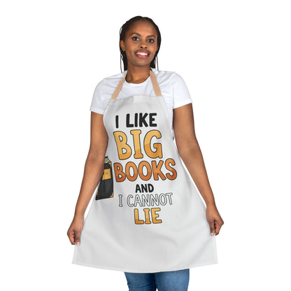 Book Lover Apron — "I Like Big Books and I Cannot Lie" Novelty Kitchen Apron