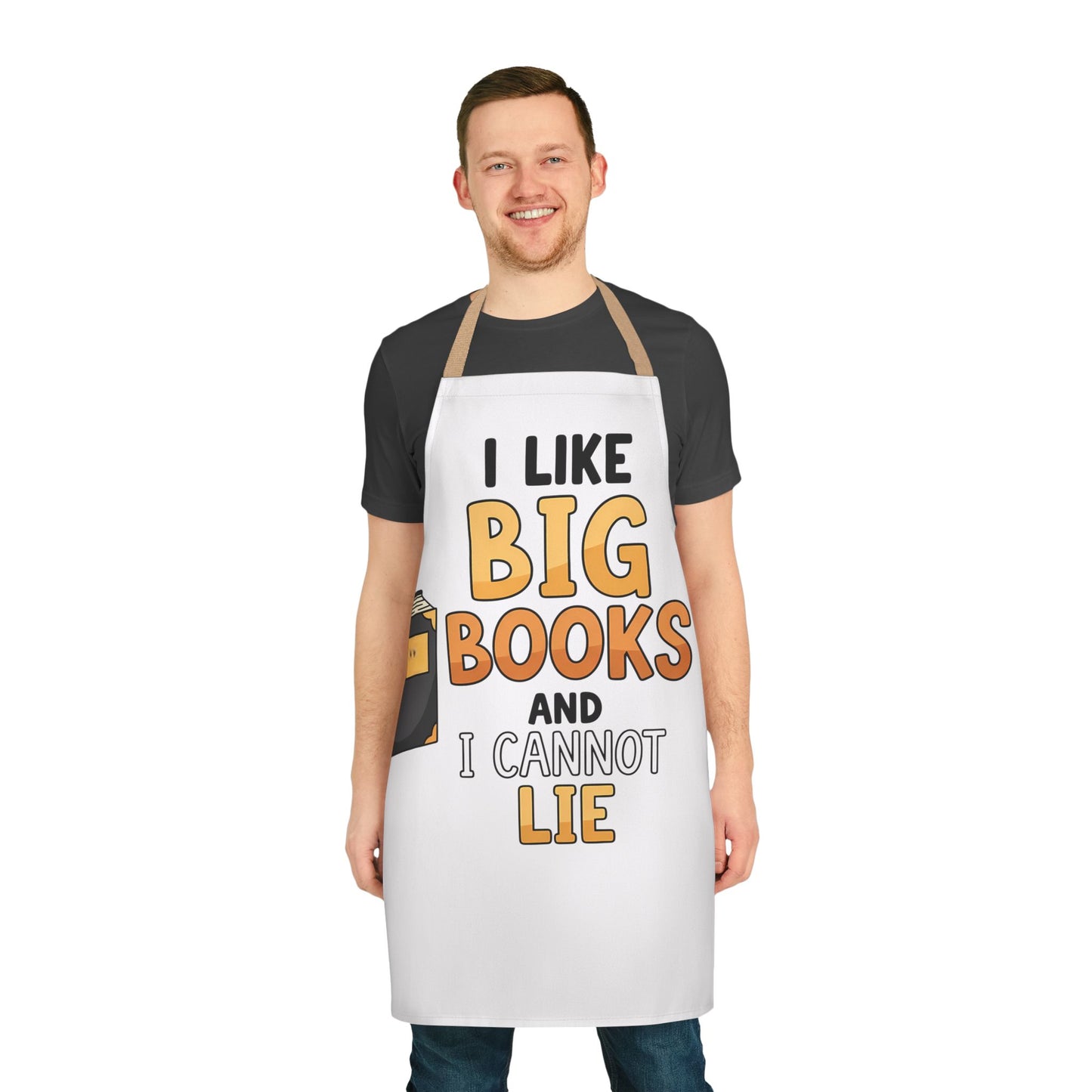Book Lover Apron — "I Like Big Books and I Cannot Lie" Novelty Kitchen Apron