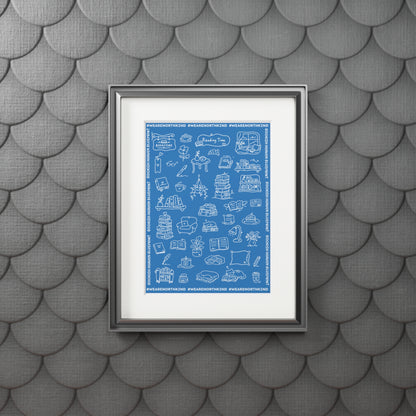 Bookish Heaven Fine Art Print — "Blueprint for Bookish Heaven" Passepartout
