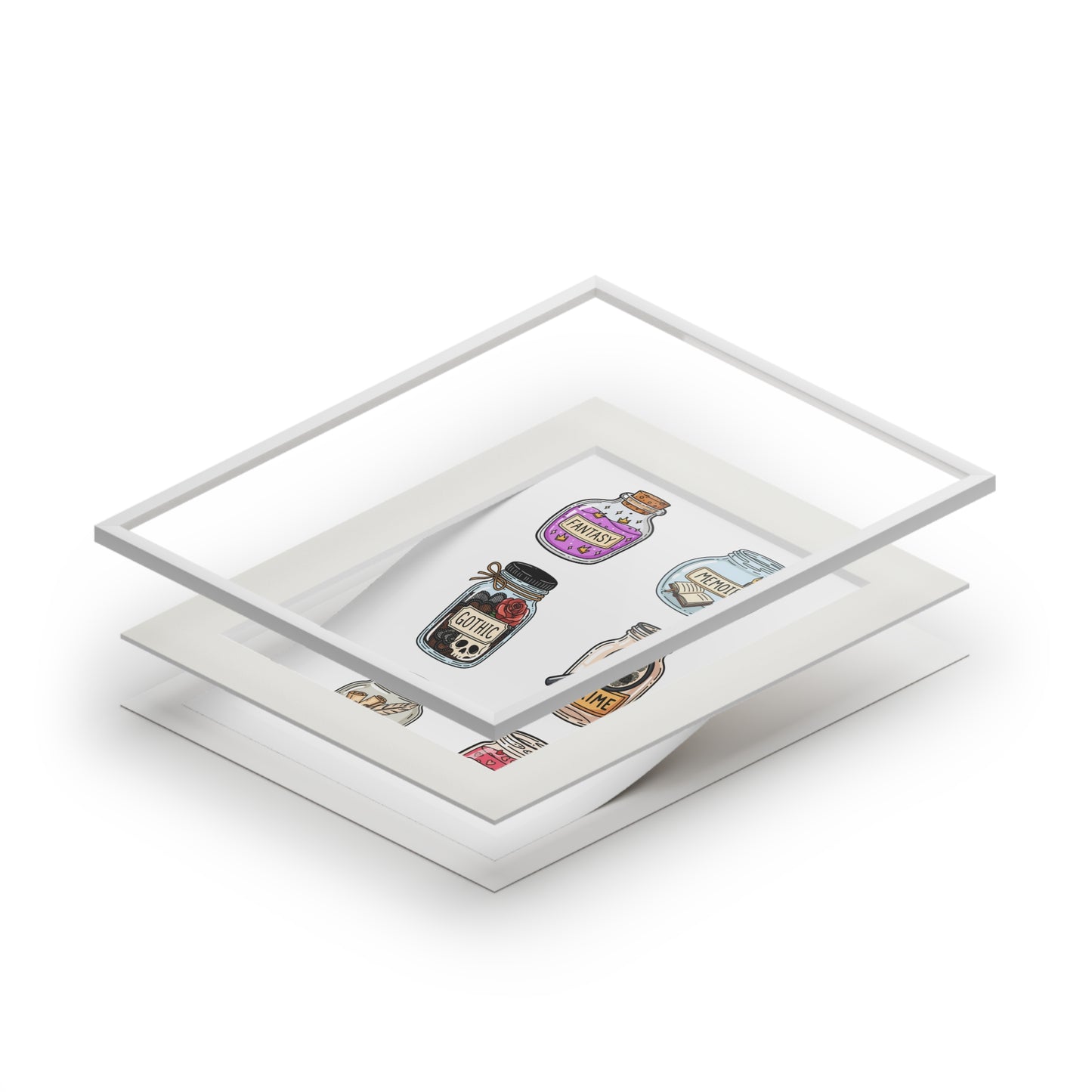 Book Genre Jar Art Print — Fine Art Print
