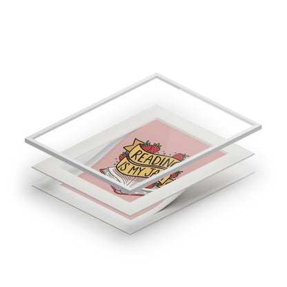 Reading Is My Jam Fine Art Print — Passepartout Framed Book Lover Wall Art