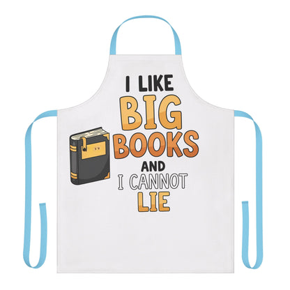 Book Lover Apron — "I Like Big Books and I Cannot Lie" Novelty Kitchen Apron