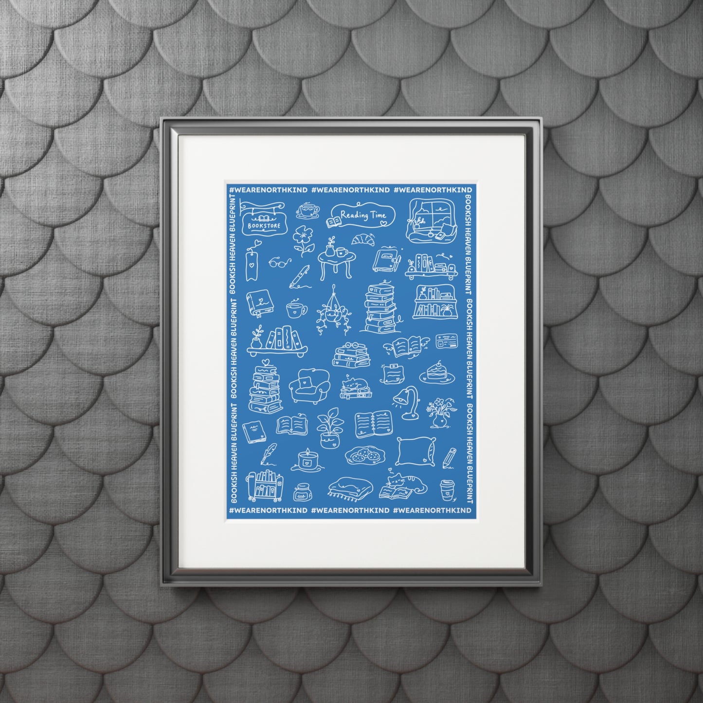 Bookish Heaven Fine Art Print — "Blueprint for Bookish Heaven" Passepartout
