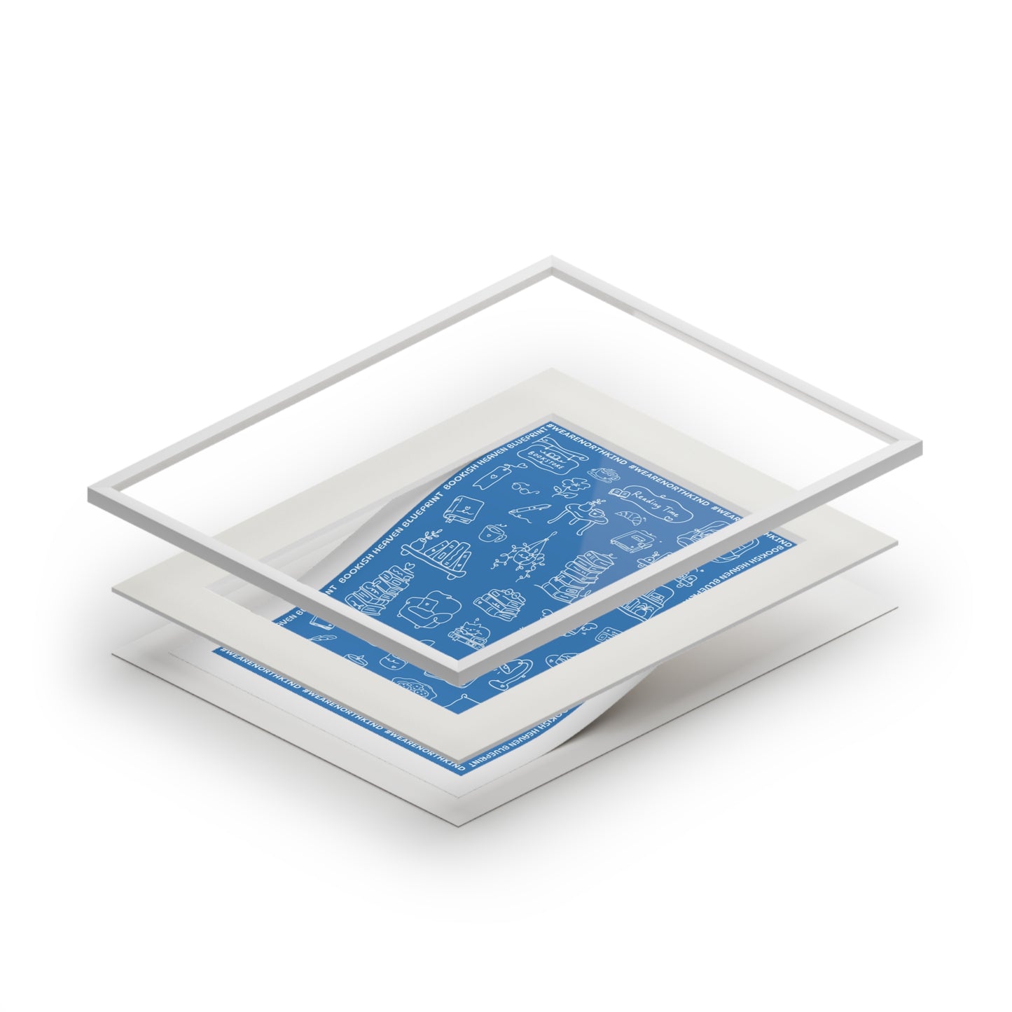 Bookish Heaven Fine Art Print — "Blueprint for Bookish Heaven" Passepartout