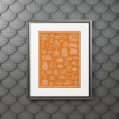 Bookish Heaven Fine Art Print — Bright Orange Passepartout