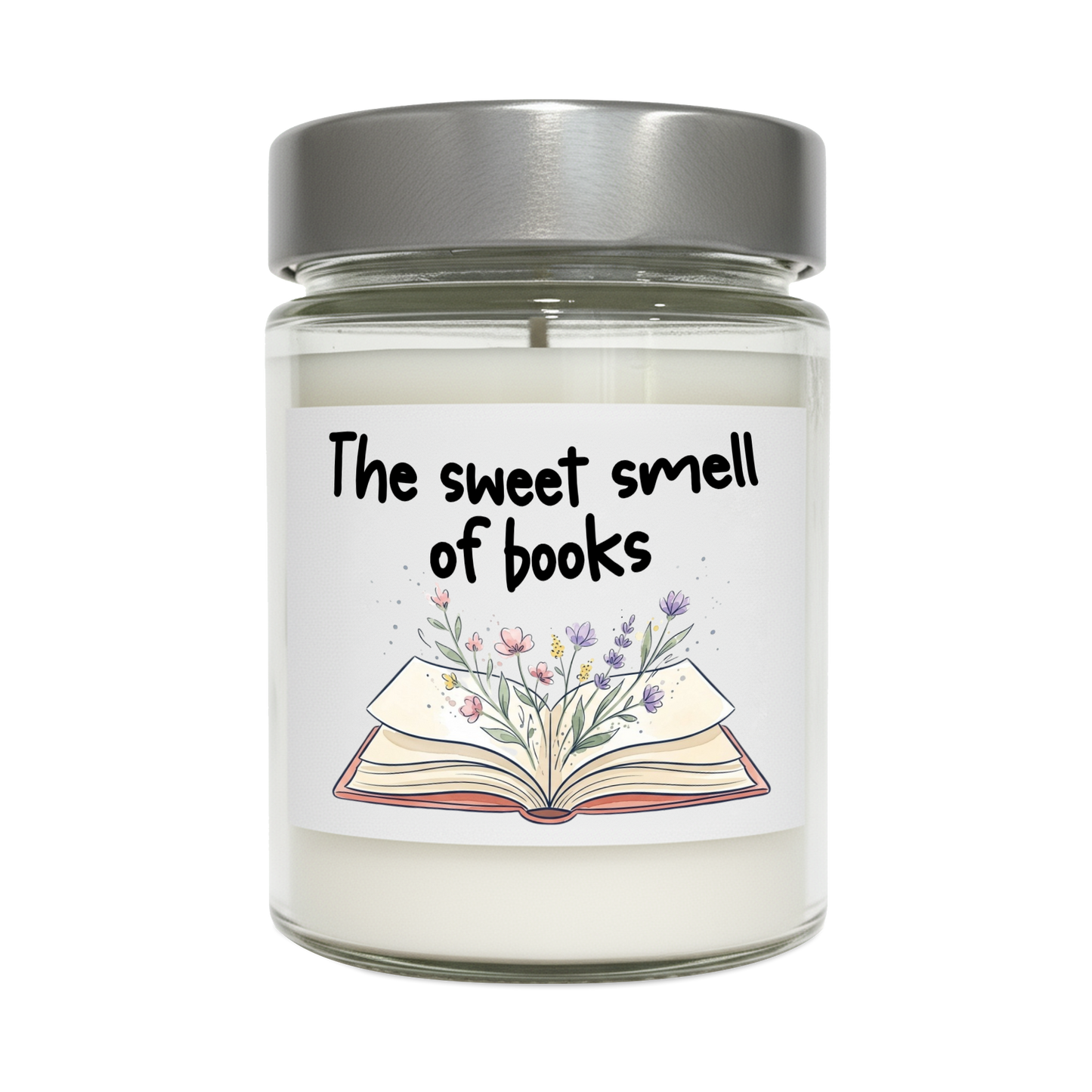 Personalizable 'The Sweet Smell of Books' Soy Wax Candle - 9oz Jar