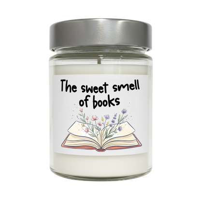 Personalizable 'The Sweet Smell of Books' Soy Wax Candle - 9oz Jar
