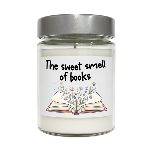Personalizable 'The Sweet Smell of Books' Soy Wax Candle - 9oz Jar