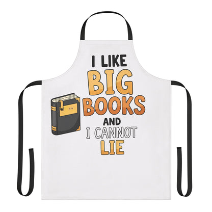 Book Lover Apron — "I Like Big Books and I Cannot Lie" Novelty Kitchen Apron