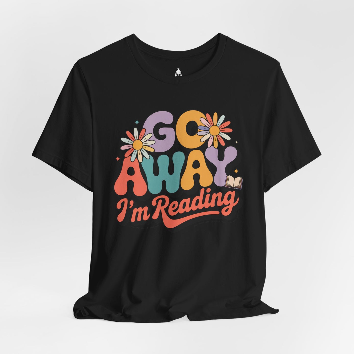 Reading Tee — “Go Away I’m Reading” Retro Floral Shirt