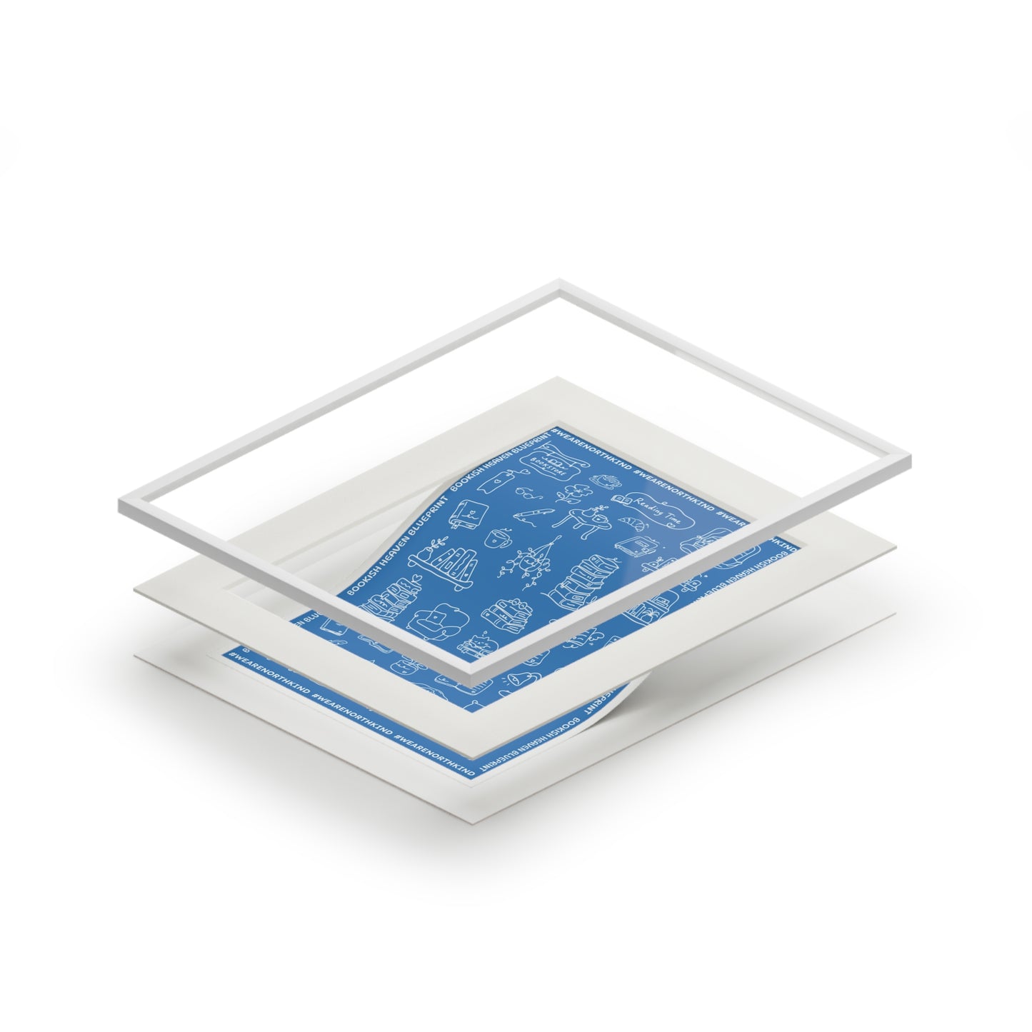 Bookish Heaven Fine Art Print — "Blueprint for Bookish Heaven" Passepartout
