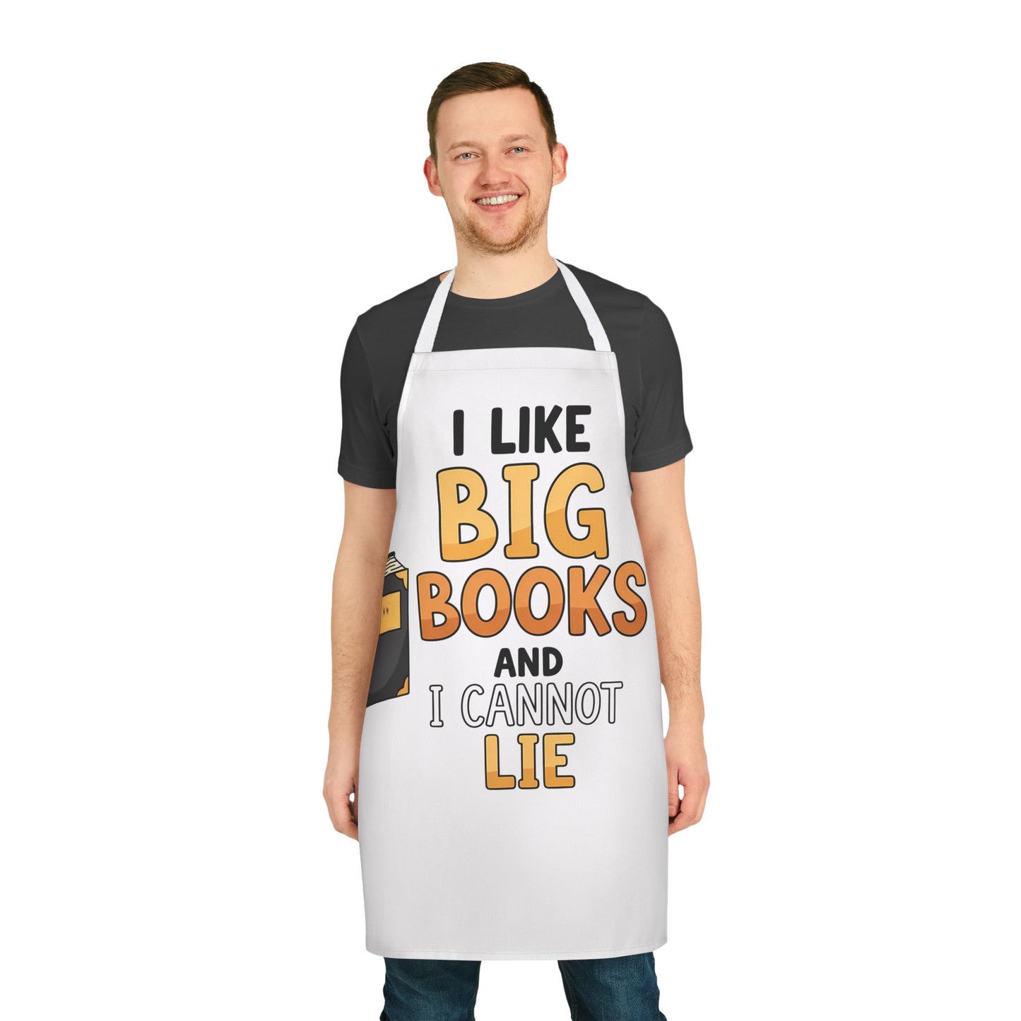 Book Lover Apron — "I Like Big Books and I Cannot Lie" Novelty Kitchen Apron