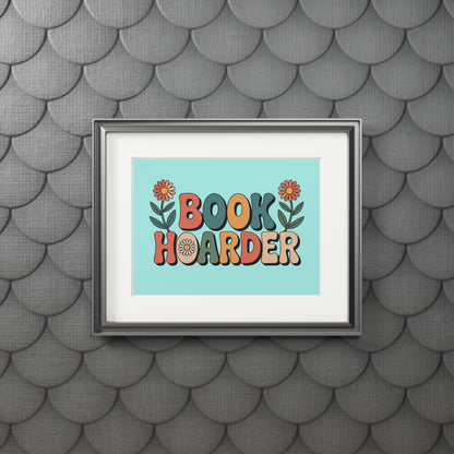 Book Hoarder Retro Floral Fine Art Print — Passepartout Wall Art