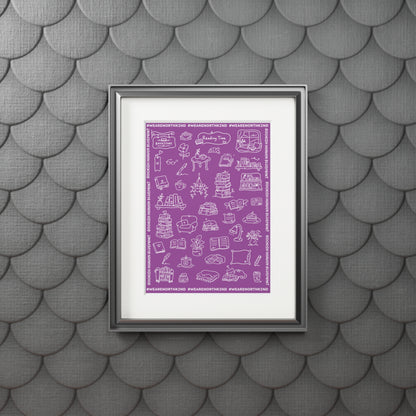 Fine Art Print — "Blueprint for Bookish Heaven" Passepartout Frame