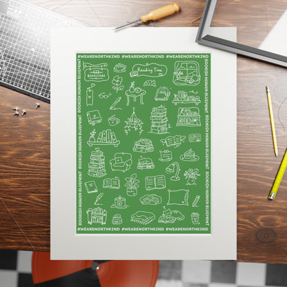 Bookish Heaven Fine Art Print (Passepartout Frame)