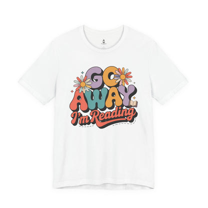 Reading Tee — “Go Away I’m Reading” Retro Floral Shirt