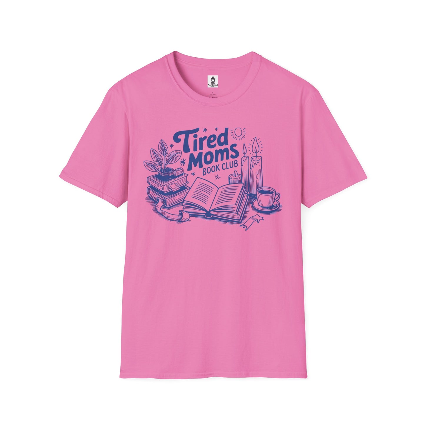Tired Moms Club T-Shirt — Book, Coffee & Cozy Mom Life Tee