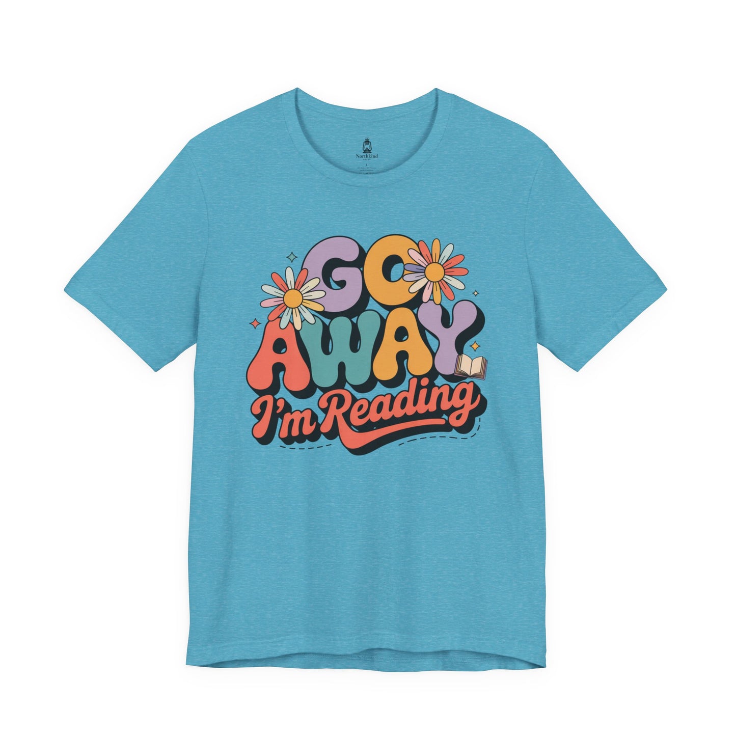 Reading Tee — “Go Away I’m Reading” Retro Floral Shirt